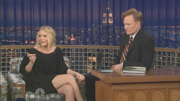 Mary-Kate Olsen CrossedLegs on Conan (2008-10-31)1
